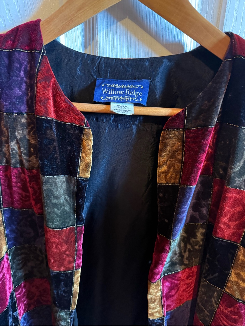 Willow Ridge Patchwork Velvet Jacket - Picture 3 of 5